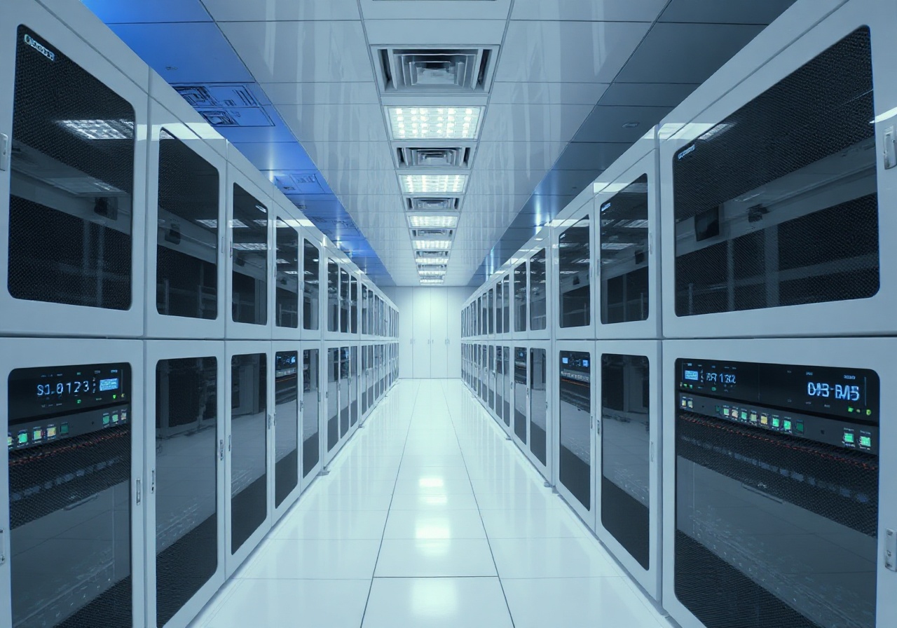 Modernes Rechenzentrum in Frankfurt mit Serverracks